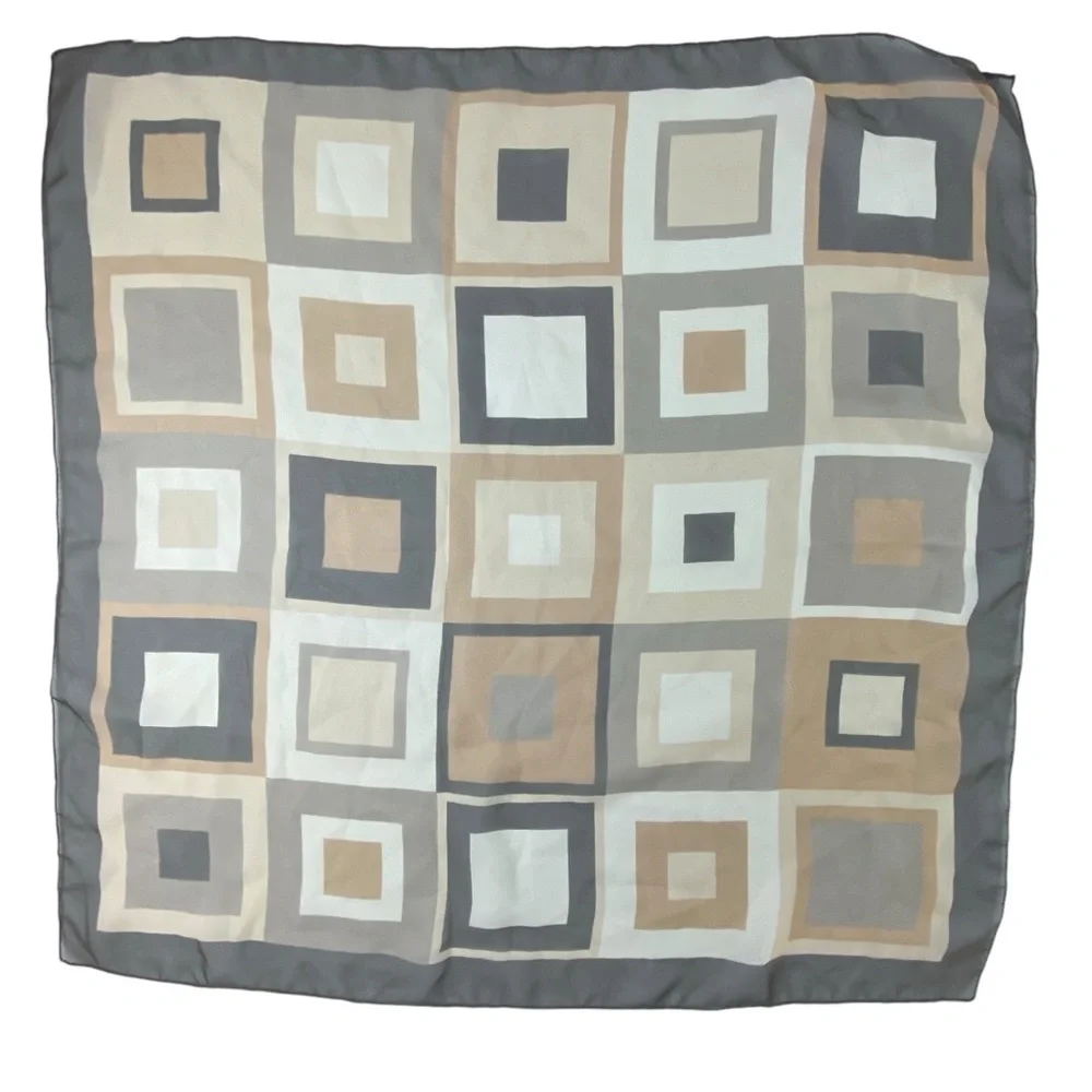 Beautiful colorblock sheer scarf in brown & tan shades